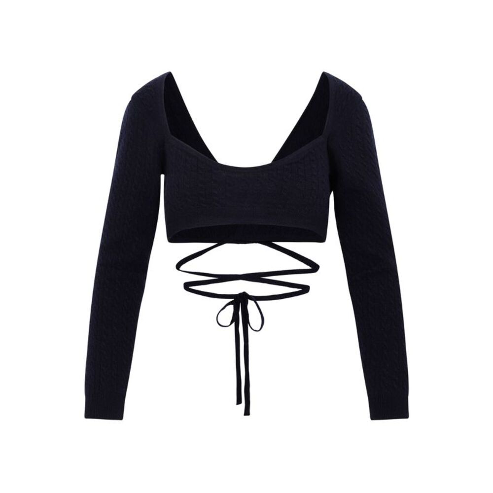 Patou Wrap Knitted Top Women